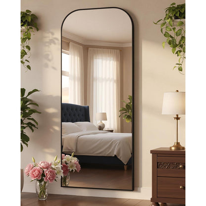 Gewölbter Ganzkörperspiegel 180x68cm – Freistehend & Wandmontage