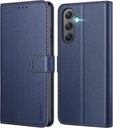 Samsung Galaxy A35 5G Handyhülle Leder Klapphülle Blau