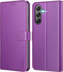 Samsung Galaxy A35 5G Handyhülle Leder Klapphülle Violett