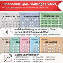 Finanzplaner Haushaltsbuch A6 Set 24 Spar Challenge Geld