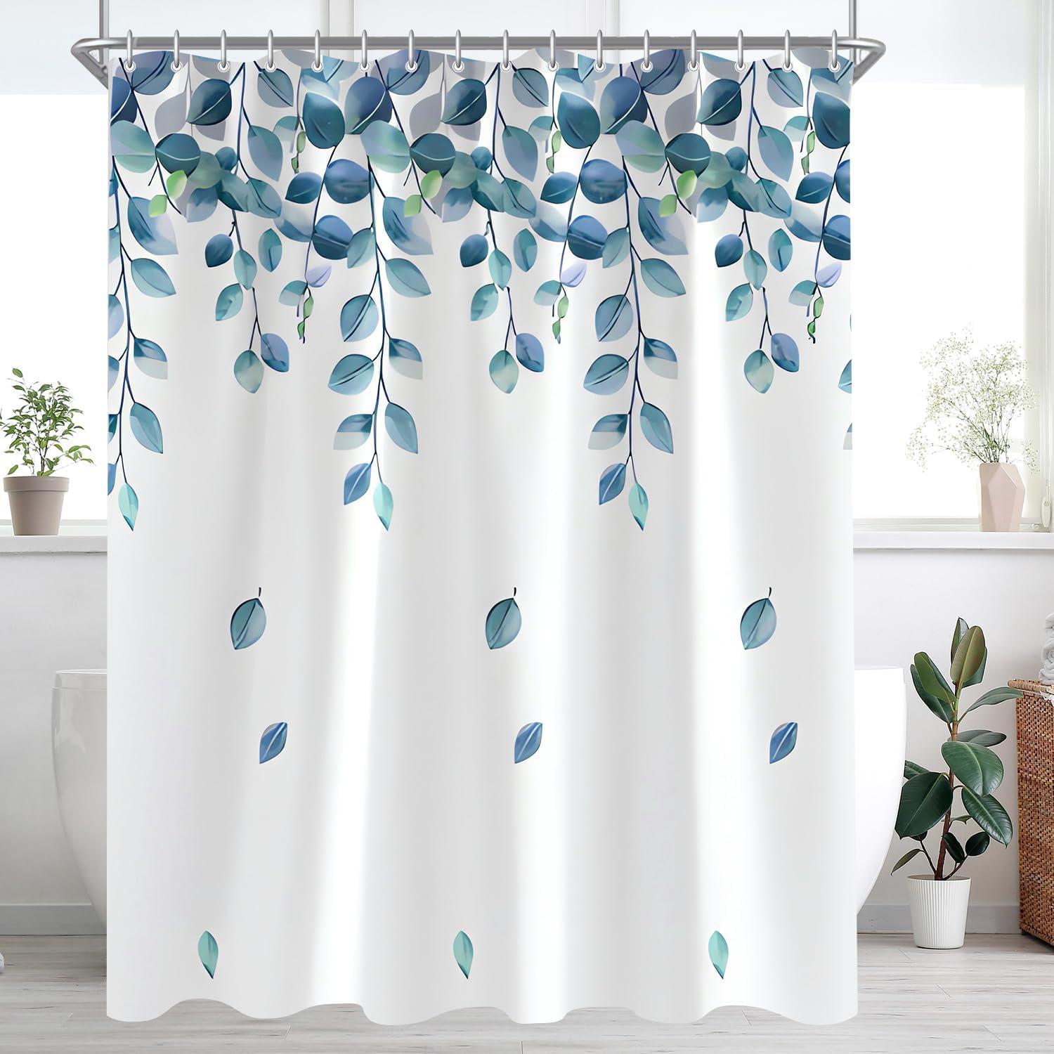 Duschvorhang Grüne Blätter 300x200cm Antischimmel Wasserabweisend