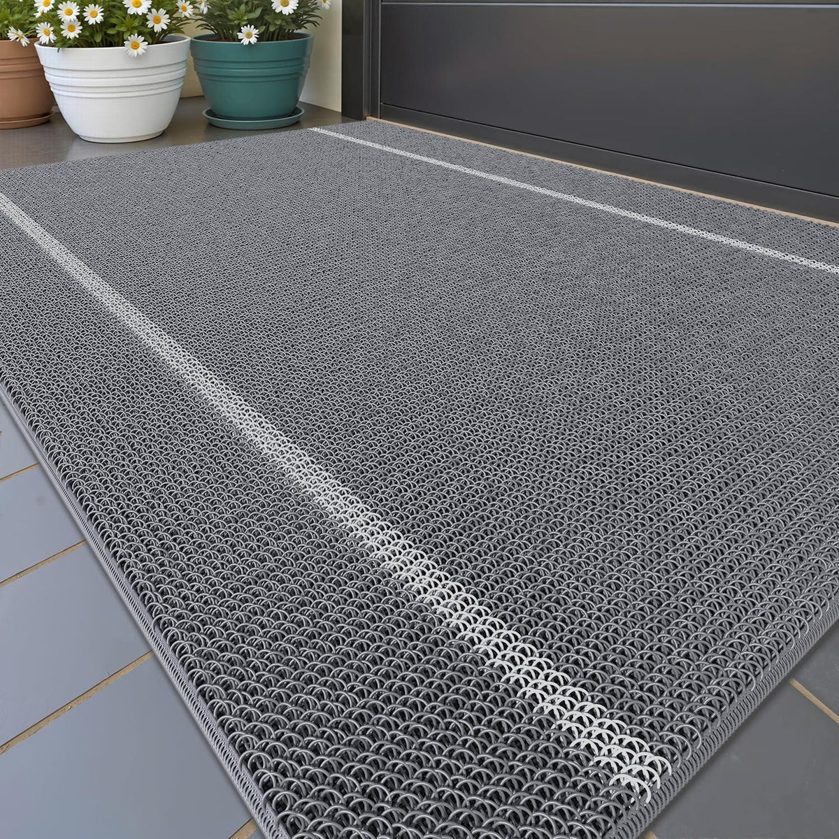 Schmutzfangmatte Grau 120x180 cm – Rutschfest & Waschbar