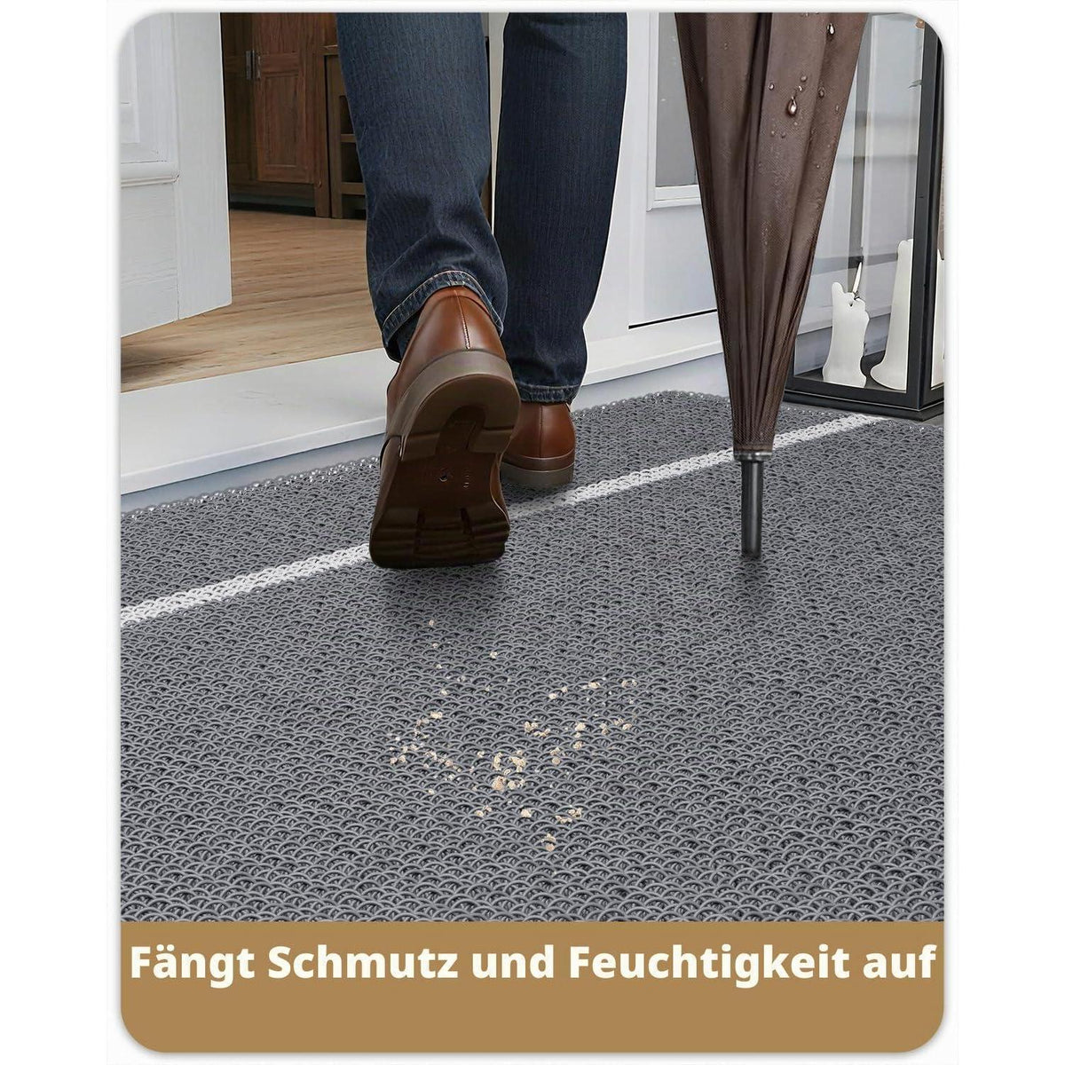 Schmutzfangmatte Grau 120x180 cm – Rutschfest & Waschbar