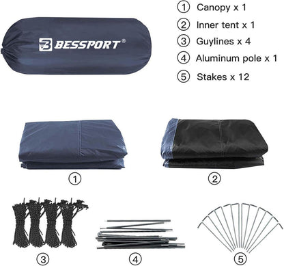 Ultraleichtes Outdoor Campingzelt für 2 Personen Blau