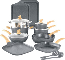 17-teiliges Induktions-Kochgeschirr-Set mit Granitbeschichtung und