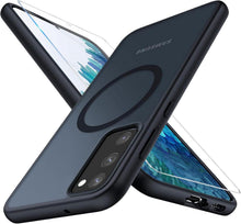 Samsung Galaxy S20 FE Hülle magnetisch matt schwarz Schutzfolie