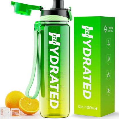 Trinkflasche Mevoly 1L BPA-frei Tritan Sport Auslaufsicher