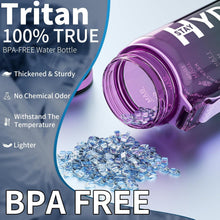 Mevoly Trinkflasche 1L BPA-frei Tritan Sport Zeitmarkierung