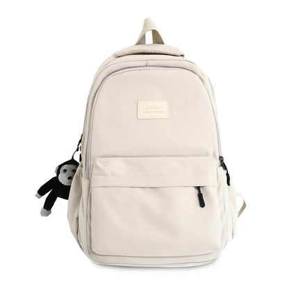 Schulrucksack Damen Daypack mit Laptopfach – Beige Weiß