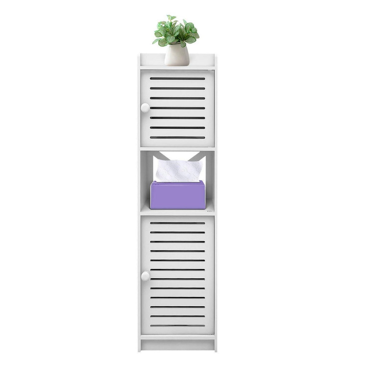 Schmaler Badezimmerschrank weiß 22x20x75cm