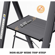 Klappbare Aluminium-Stufenleiter mit Handlauf, 5 Stufen, 150 kg
