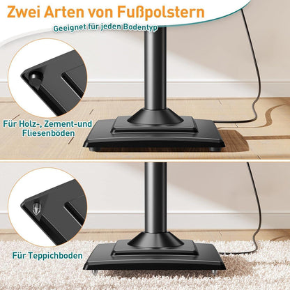 Höhenverstellbarer Lautsprecherständer mit Kabelkanal, 1