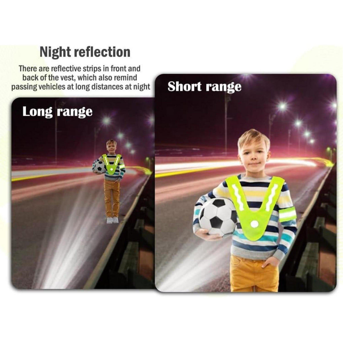 Warnweste Kinder Set: 4 Weste + 4 Reflektorbänder – Sicher & Sichtbar