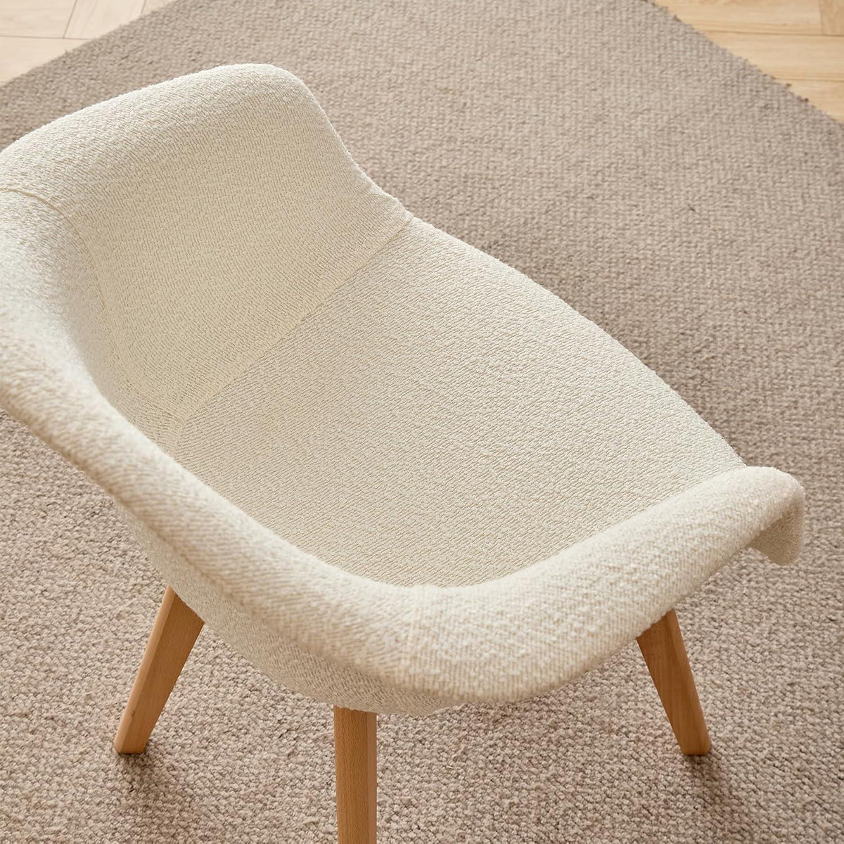 4er-Set Esszimmerstühle Beige, Vintage-Stil mit Armlehnen