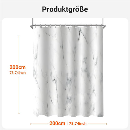 Duschvorhang Marmor 200x200cm Wasserdicht Textil Antischimmel