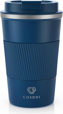 Isolierter Edelstahl Travel Mug Vakuum Reisebecher 380ml mit Deckel