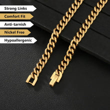Panzerkette Herren 7mm Edelstahl 18K Gold Vergoldet 50,8cm