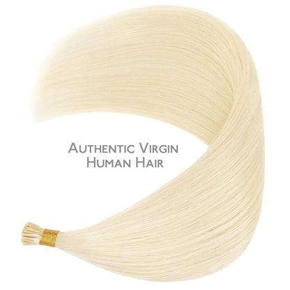 Echthaar Haarverlängerung I Tip Platinblond 50cm