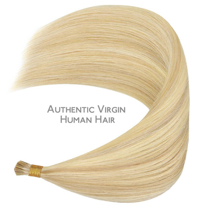 Echthaar Haarverlängerung I Tip Hellblond Highlights 55cm