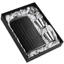 Edelstahl Flachmann 350ml mit Tassen & Trichter – Geschenkset