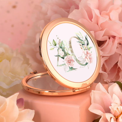 40. Geburtstag Geschenkset für Frauen - Verwöhnungsgeschenke & Stressabbau - Geschenkkorb-Box - Rosegold-Tumbler, Make-up Tasche, Fuzzy