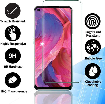 Panzerglas Displayschutzfolie Oppo A74 4G A94 5G 3er Pack