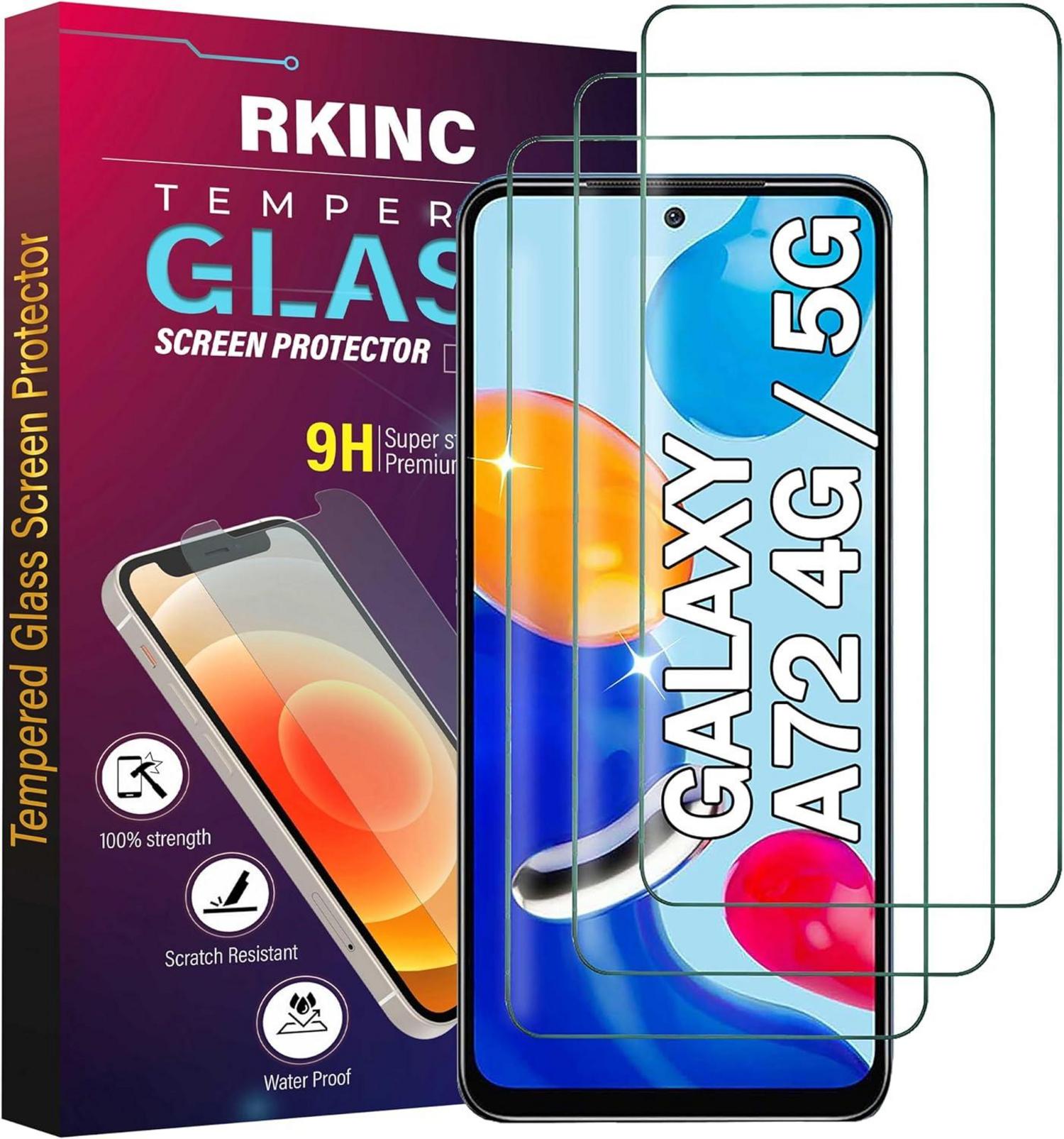 Panzerglas Displayschutzfolie Samsung Galaxy A72 A72 5G 3 Stück