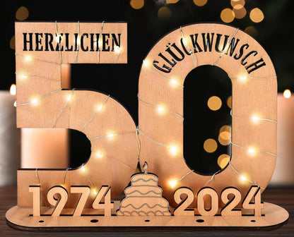 Personalisiertes Gästebuch Geldgeschenk mit LED-Geschenkota