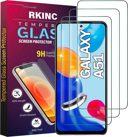 Displayschutzfolie Panzerglas Samsung Galaxy A51 3er Pack 9H 0,33mm HD