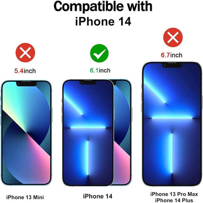 3x Panzerglas Displayschutzfolie iPhone 13/13 Pro/14 6.1'' 9H-Härte blasenfrei
