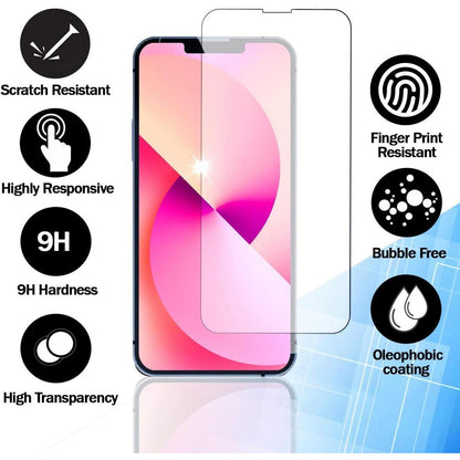 3x Panzerglas Displayschutzfolie iPhone 13/13 Pro/14 6.1'' 9H-Härte blasenfrei