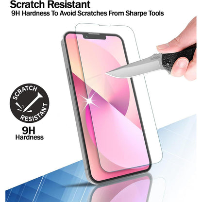 3x Panzerglas Displayschutzfolie iPhone 13/13 Pro/14 6.1'' 9H-Härte blasenfrei