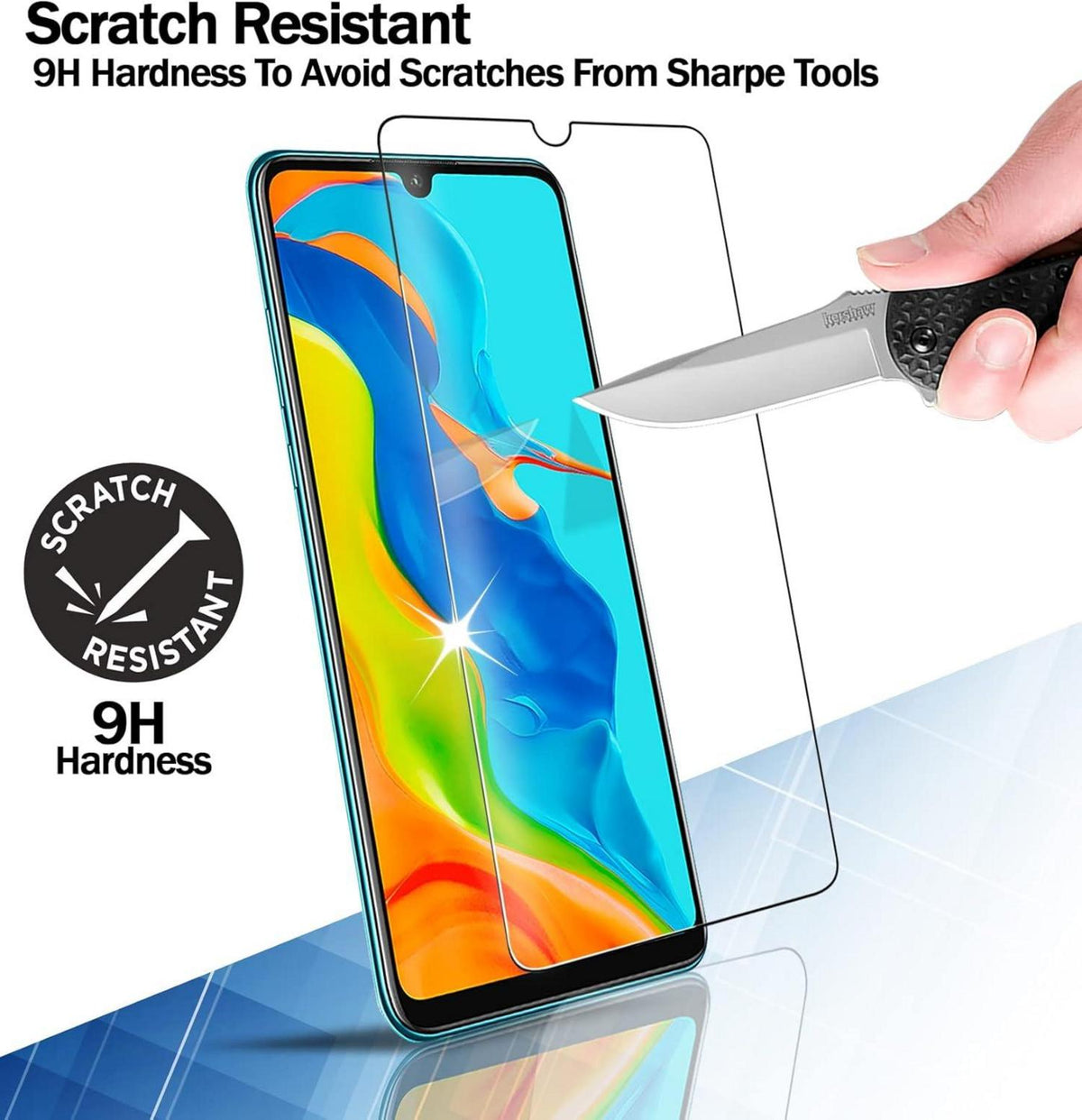 Panzerglas Displayschutzfolie Samsung Galaxy A50 A50s 3 Stück 0,33 mm kratzfest