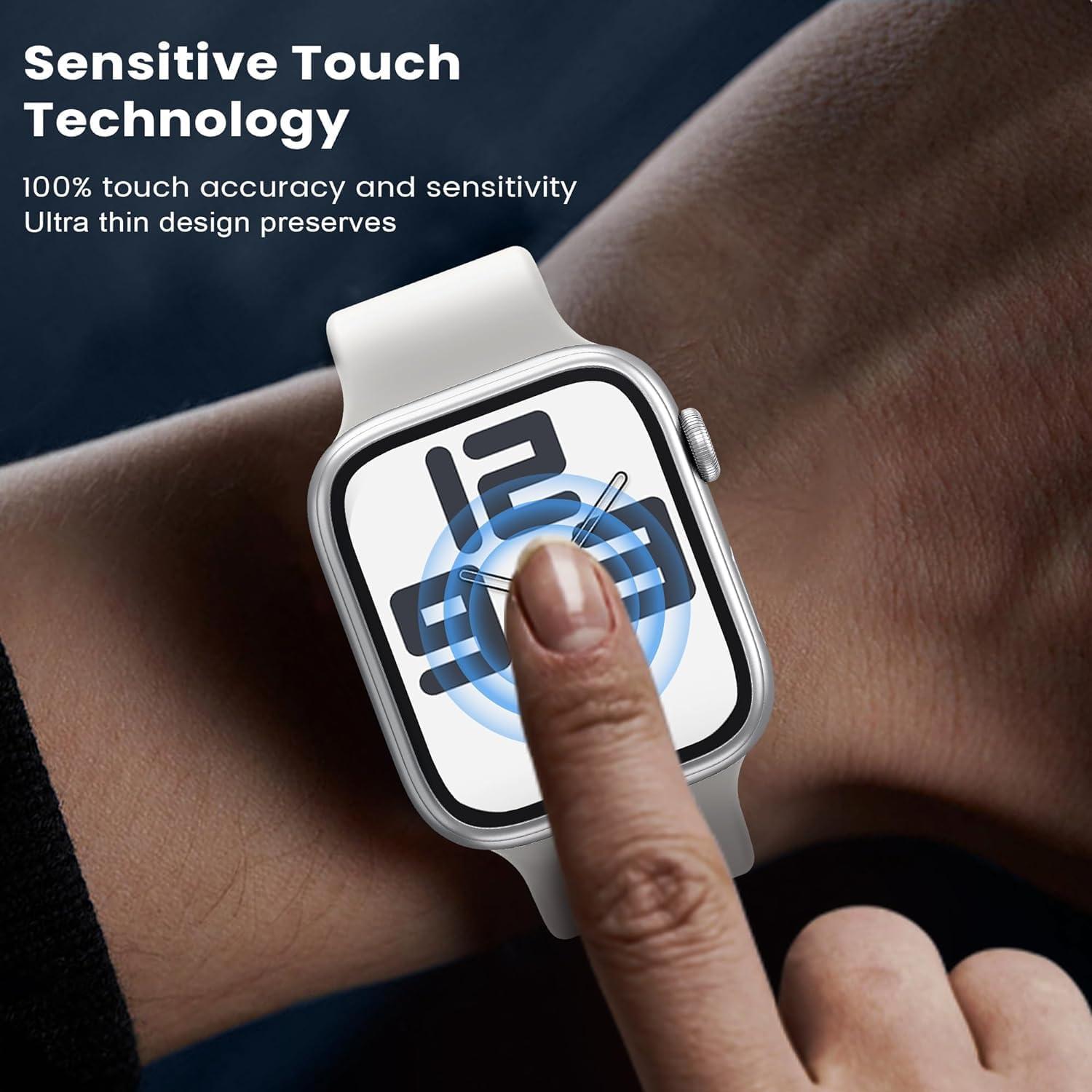 Displayschutzfolie Apple Watch 40mm Serie 9 8 7 Titanlegierung 9H Glas