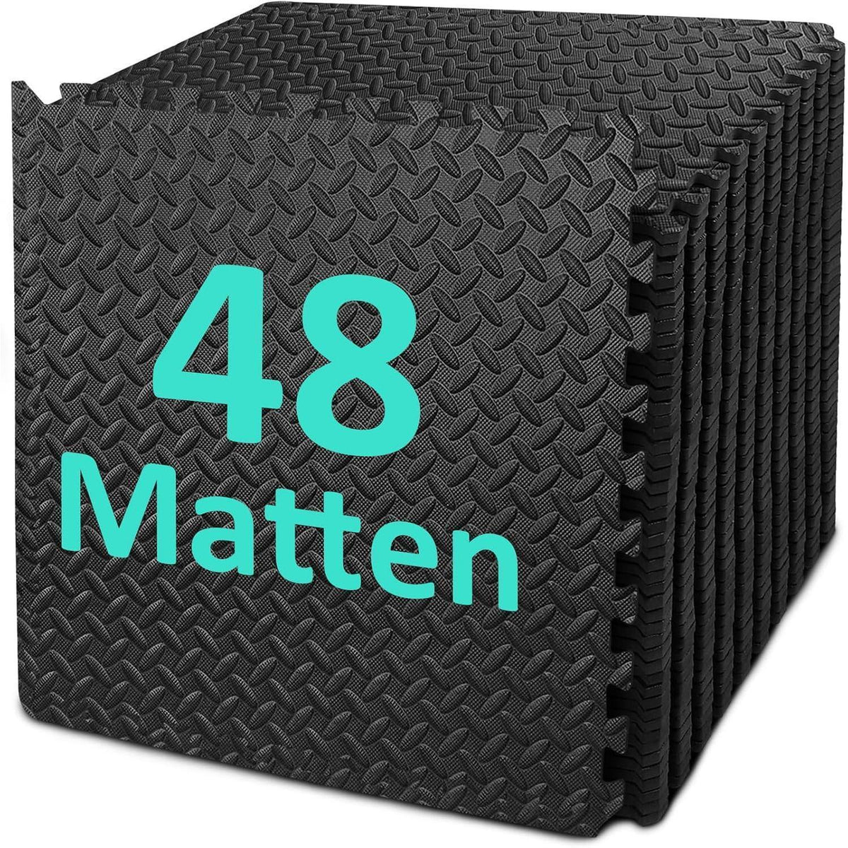 Fitness Bodenschutzmatte 61x61cm Puzzlematte 10mm Dicke