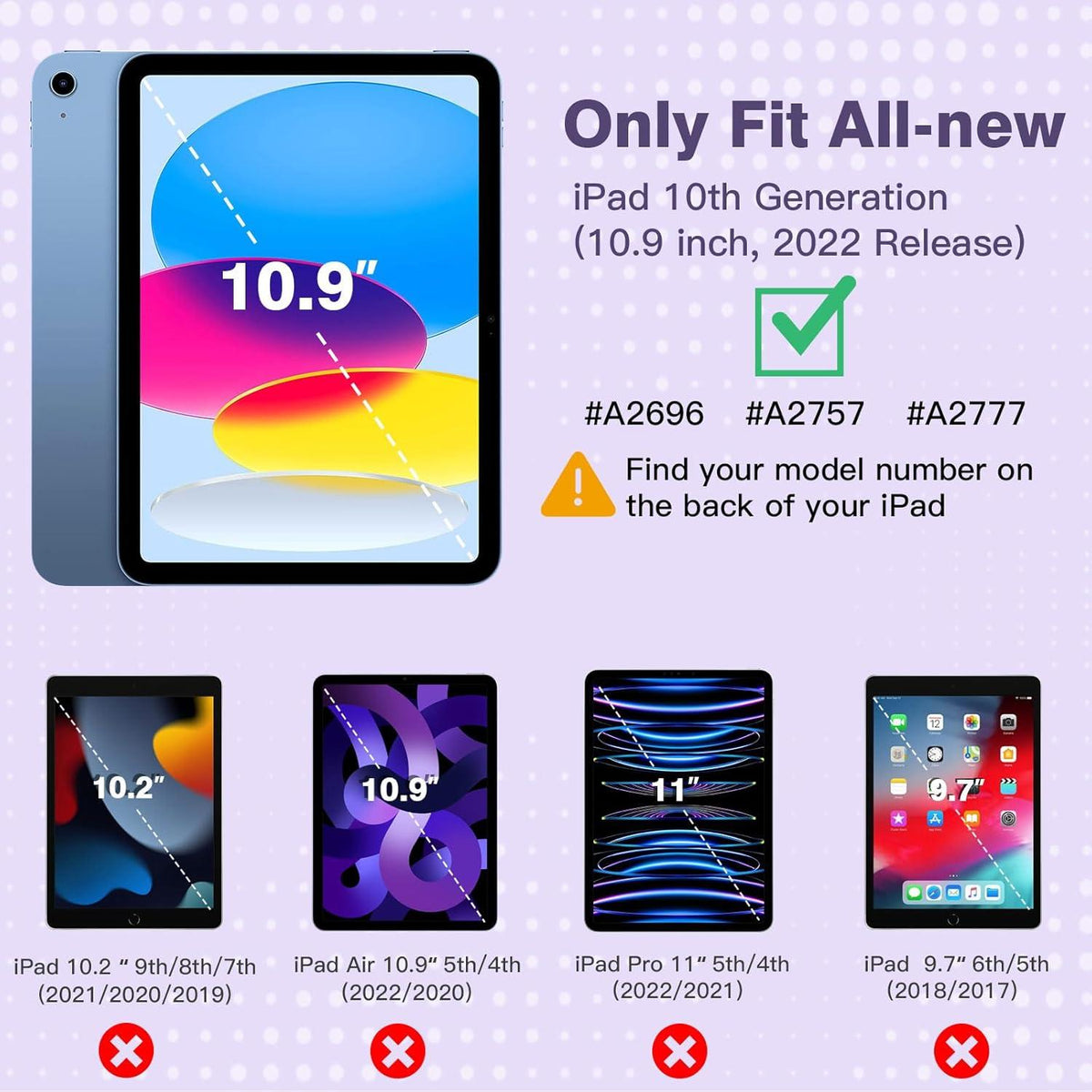 TiMOVO iPad 10.9 2022 Hülle - Schlankes Smart Case Cover in