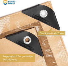 Abdeckplane 4m x 6m Wasserdicht Beige/Khaki 120g/m² GUARD