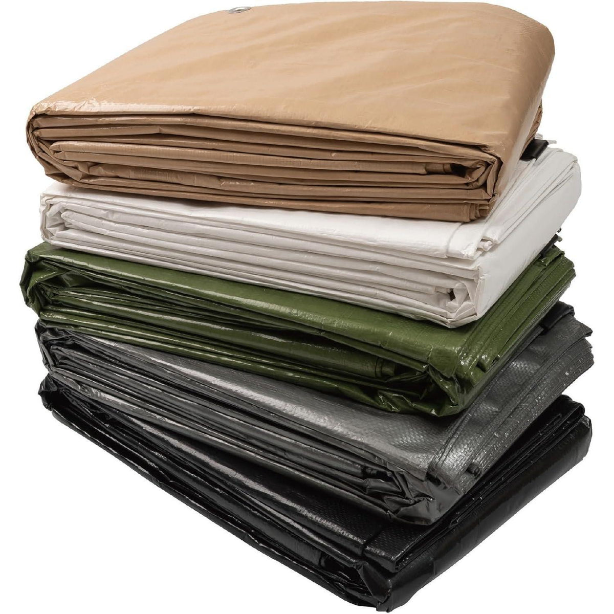 Wasserdichte Abdeckplane 6x10m Beige/Khaki mit Ösen