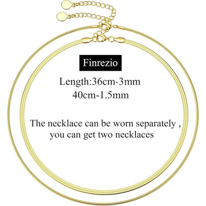 Vergoldete Schlangen Kette Damen 14K Edelstahl Doppel- oder Einzelkette