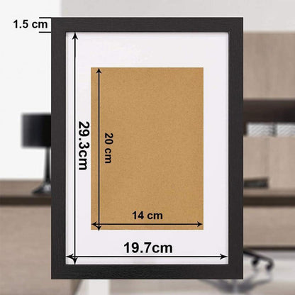 Bilderrahmen A4 Holz mit Plexiglasfenster für Wanddekoration