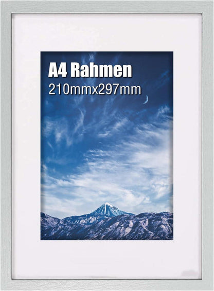 Bilderrahmen A4 Holzplakatrahmen Plexiglasfenster