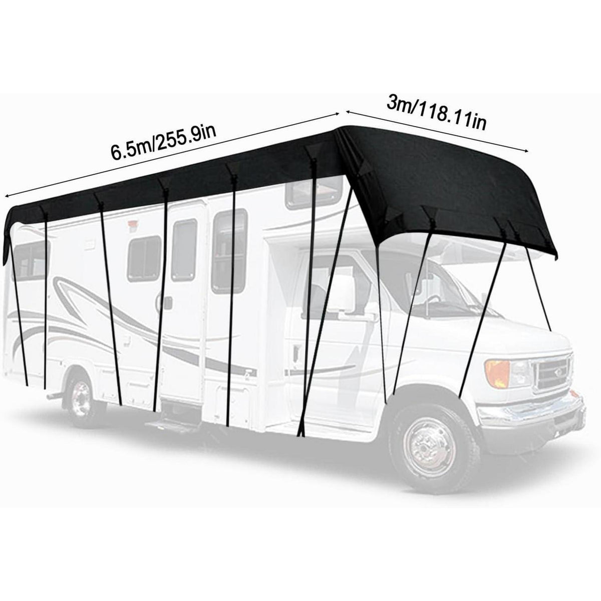 Wohnmobil Dachschutzhülle 6,5 x 3 m – 210D Oxford Gewebe