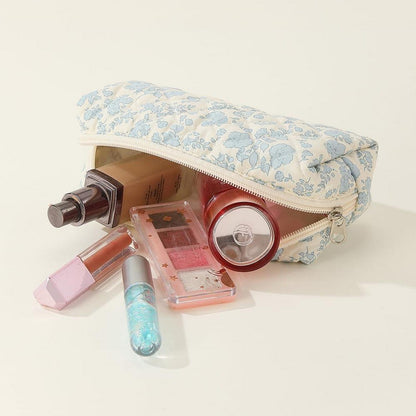 3-teiliges Reise Kosmetiktasche Damen Blumenmuster Kawaii Mädchen Aesthetic