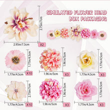 Kunstblumen Basteln 34 Stück Rosa Mini Blütenköpfe 4-7cm
