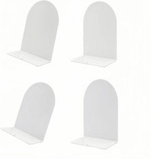 Moderne Weiße Buchstütze Metall 4 Stück Bookends Schwere Bücherhalter