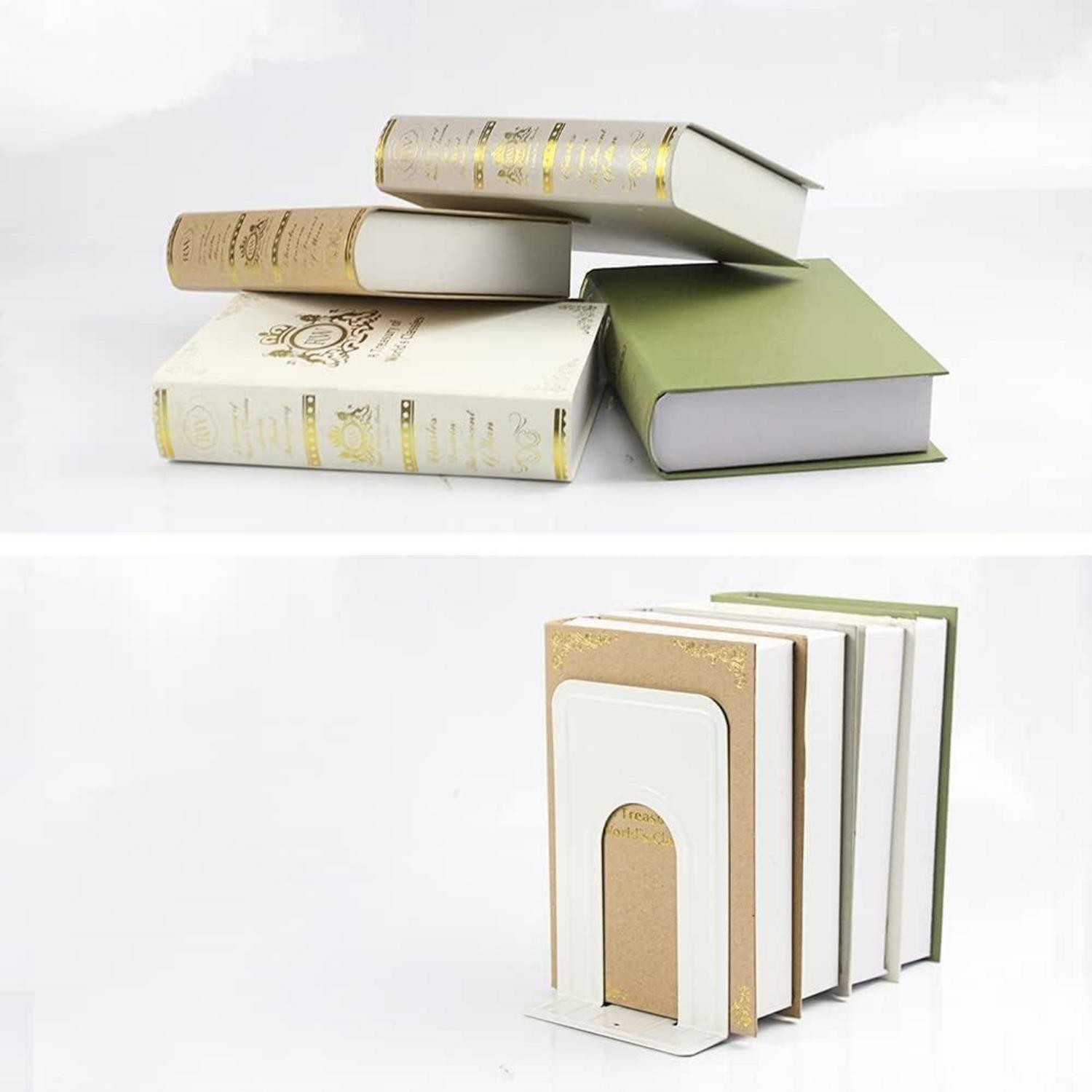 Qualsen Vintage Metall Buchstützen 17x12x15 cm 2er Set