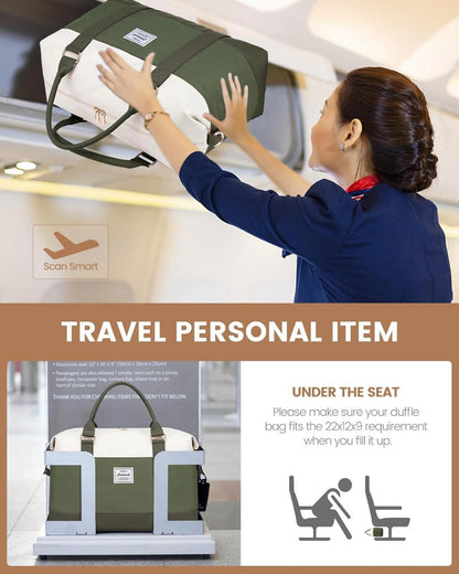 LOVEVOOK Damen Reisetasche mit Schuhfach 30L - Wasserdicht Weekender Handgepäck Travel Bag