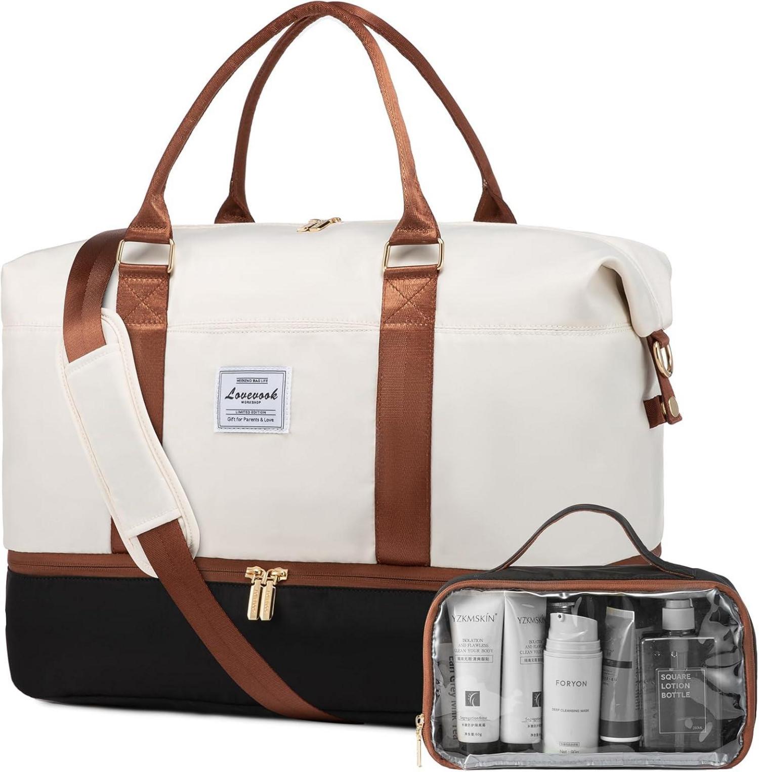 Reisetasche Damen Sporttasche mit Schuhfach und Nassfach