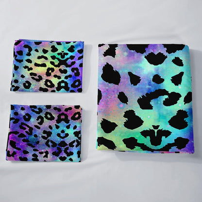 Leopardenmuster Bettwäsche-Set 200x200cm mit 2 Kissenbezügen