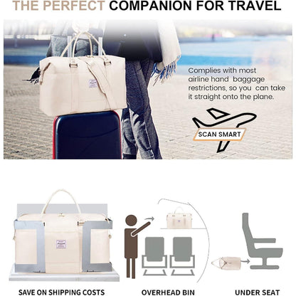 LOVEVOOK Damen Reisetasche Handgepäck Weekender Wasserdicht